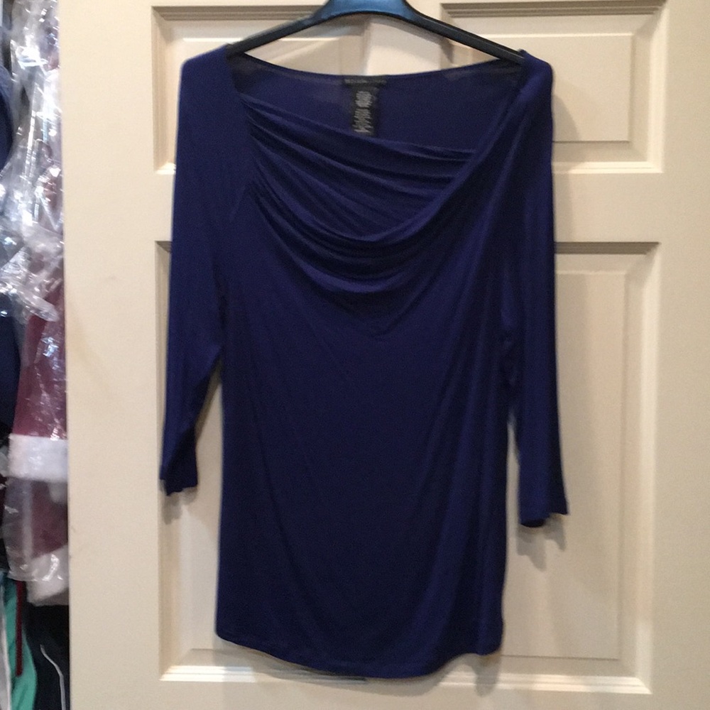 DesignHistory 3/4 sleeve Blue Lapis tunic